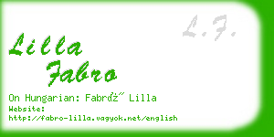 lilla fabro business card